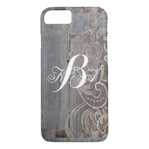 Rustieke schuur houten kant westerne land monogram Case-Mate iPhone case