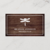 rustieke schuur houten libel visitekaartje (Voorkant)