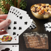 Rustieke schuur houten slingerlichten bruiloft pokerkaarten (Insitu)