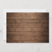 Rustieke schuur houten slingerlichten trouwfoto save the date (Achterkant)