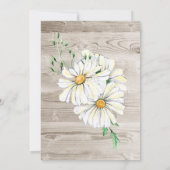 Rustieke schuur houten witte madeliefjes trouwrece kaart (Achterkant)