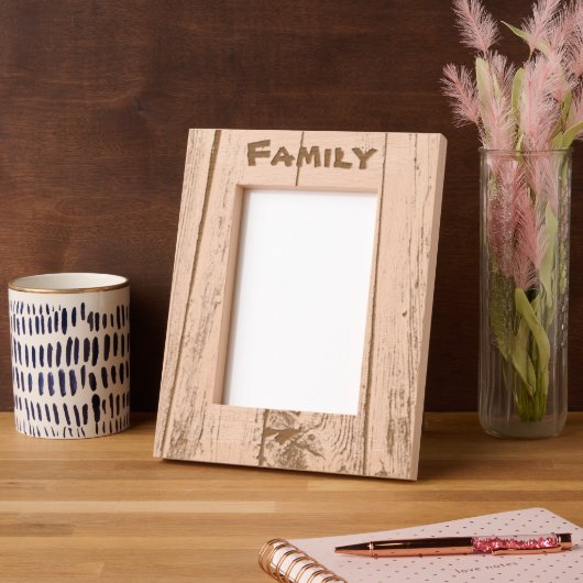 Rustieke Schuur Houtkorrel met Knothole Family Gegraveerde Lijstjes (Links)