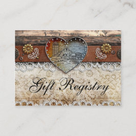 Rustieke schuur land bruiloft geschenk register informatiekaartje