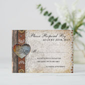 Rustieke schuur land bruiloft RSVP (Staand voorkant)