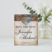 Rustieke Schuur Land Bruiloft Save the Date Kaart (Staand voorkant)