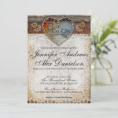 rustieke schuur land bruiloft uitnodiging (Staand voorkant)