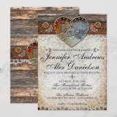 rustieke schuur land bruiloft uitnodiging (Voorkant / Achterkant)