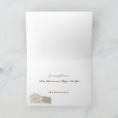 Rustieke schuur landfoto feestdagen kaart (Binnen)