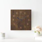 Rustieke schuur landhuis houten paneel boerderij vierkante klok (Huis)