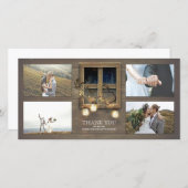 Rustieke schuur Mason Jar Lights bruiloft Dank u Bedankkaart (Voorkant / Achterkant)