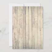 Rustieke schuur met rode tulpen bruiloft kaart (Achterkant)