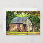 Rustieke schuur Patriottische Amerikaanse vlag Sav Kaart (Achterkant)