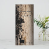 Rustieke Schuur Raad Herten & Boom Wedding Program Programmakaart (Staand voorkant)