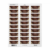 Rustieke schuur raam boom & metselwerk pot uitnodi etiket (Full Sheet)