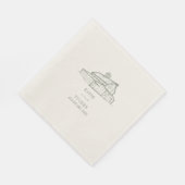 Rustieke schuur Sage Groene bruiloft Servet (Hoek)