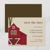 Rustieke schuur save the date kaart (Voorkant / Achterkant)