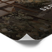 Rustieke schuur slingerlichten trouw welkom bord poster (Hoek)