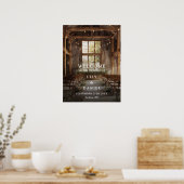 Rustieke schuur slingerlichten trouw welkom bord poster (Keuken)