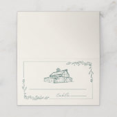 Rustieke schuur Smaragd Groen Boerderij Herfst Bru Plaatskaartje (Buitenkant ongevouwen)