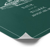 Rustieke schuur Smaragd Groene Herfst Bruiloft Wel Poster (Hoek)