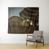 Rustieke schuur sterrenhemel avond huwelijksachter wandkleed (In Situ (horizontaal))