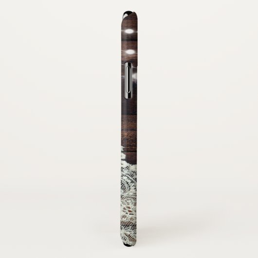 Rustieke Schuur String Lichten Hout Kant Trouwtele Case-Mate iPhone Case (Achterkant / rechts)