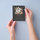 Rustieke schuur String Lights bruids douche uitnod Flyer (Hand)