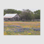 Rustieke schuur Texas Bluebonnets Decoupage Tissuepapier (Voorkant)