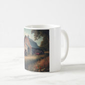 /rustieke schuur & tractorkunst koffiemok (Voorkant rechts)