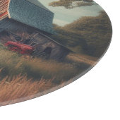 /rustieke schuur & tractorkunst snijplank (Hoek)