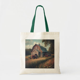 /rustieke schuur & tractorkunst tote bag