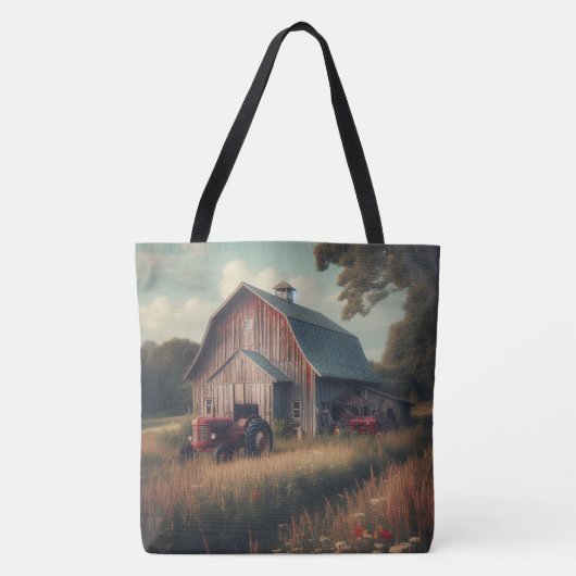 /rustieke schuur & tractorkunst tote bag (Voorkant)