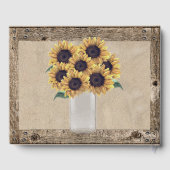 Rustieke Schuur Trouwmetselaar Jar Zonnebloem gast Gastenboek (Achterkant)