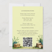 Rustieke schuur Waterverf Bloemen Collage Wedding Kaart (Achterkant)