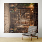 Rustieke schuurdeur opknoping wandkleed (In Situ (horizontaal))