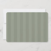 Rustieke schuurhuwelijk saliegroene streep save the date (Achterkant)