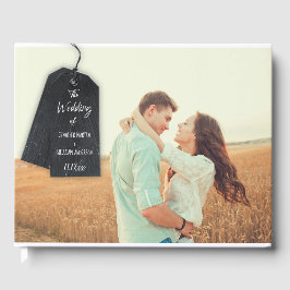Rustieke Scrapbook Custom Foto Bruiloft Gastenboek