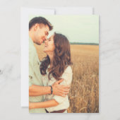 Rustieke Scrapbook Foto met Label bruiloft uitnodi Kaart (Achterkant)