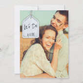 Rustieke Scrapbook Foto op Trend Bruiloft uitnodig Kaart (Voorkant)