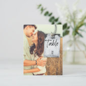 Rustieke Scrapbook Foto Trouwtafel Nummer Kaart (Staand voorkant)