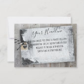 Rustieke Scrapbook Label Custom Message Enclosure  Kaart (Voorkant)