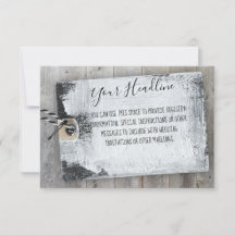 Rustieke Scrapbook Label Custom Message Enclosure 