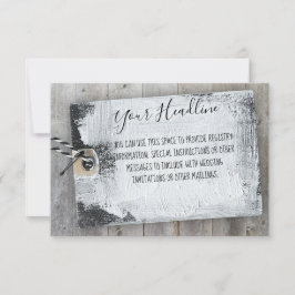 Rustieke Scrapbook Label Custom Message Enclosure  Kaart