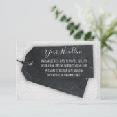 Rustieke Scrapbook Label Custom Message Enclosure  Kaart (Staand voorkant)