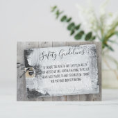 Rustieke Scrapbook Safety Message Enclosure Kaart (Staand voorkant)