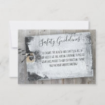 Rustieke Scrapbook Safety Message Enclosure Kaart