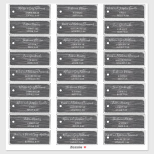 Rustieke Scrapbook Zwarte Labels Gastenkamers Adre