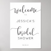 Rustieke Script Bruidsborrel Welkomstbord Poster (Voorkant)