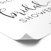 Rustieke script bruiloft bruidsshower welkomstbord poster (Hoek)