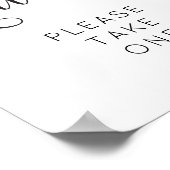 Rustieke Script Favorenkaart Poster (Hoek)